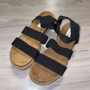Steve Madden Platform Sandals Black
